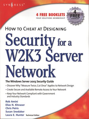cover image of How to Cheat at Designing Security for a Windows Server 2003 Network